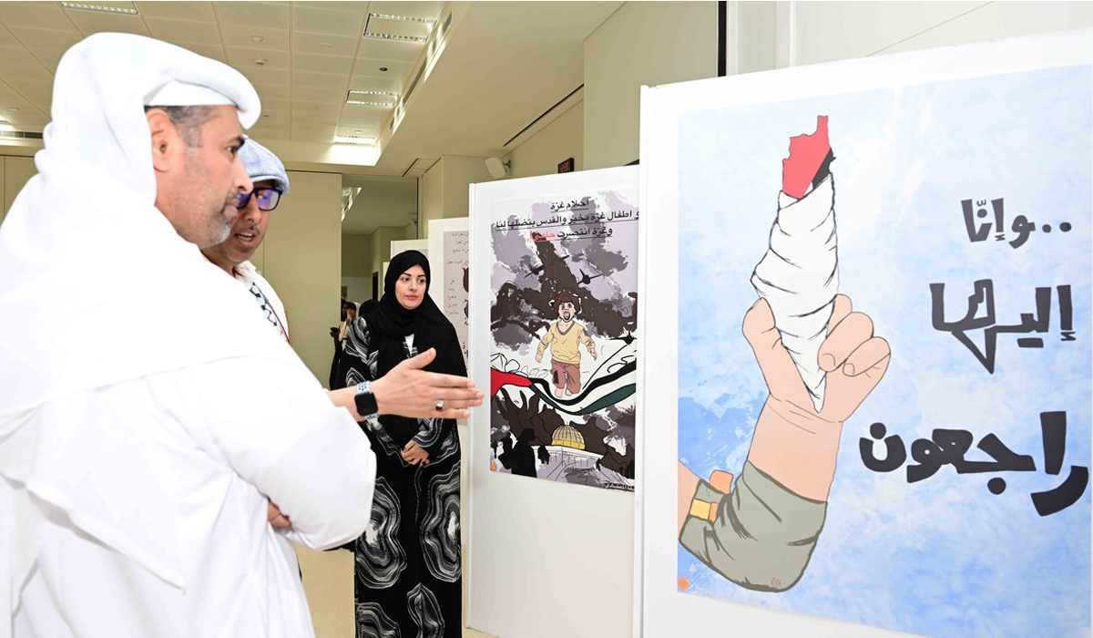 Minister of Environment Inaugurates Charitable Art Exhibition "Gaza: A Pulse of My Colors" at QU
